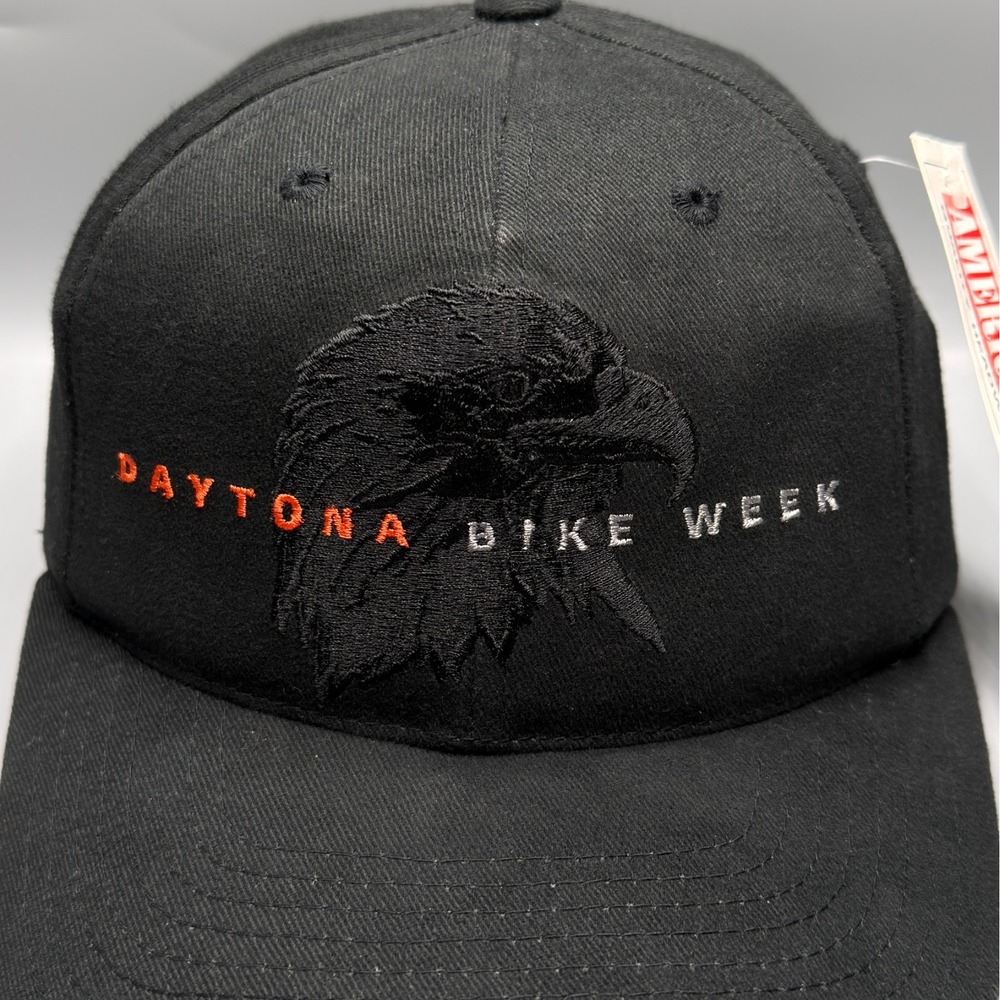 Daytona Bike Week Hat Cap American Needle 2000 Black Eagle Embroidered Snapback - Picture 2 of 10
